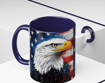 Patriotic Eagle Coffee Mug: American Pride, 4th of July Gift