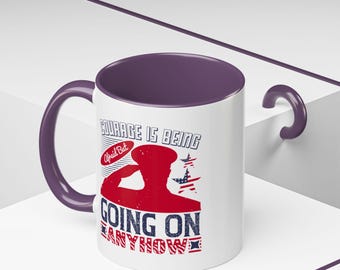 Tasse à café inspirée du courage : cadeau motivant pour les amateurs de café