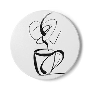 Stylish Ceramic Coaster Set, Minimalist Home Decor, Gift for Coffee Lovers, Drinkware Accessory, Unique Housewarming Gift