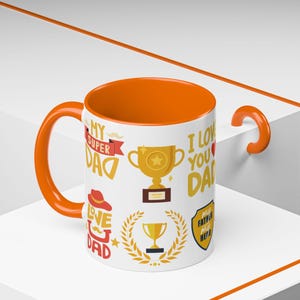 Dad Hero Coffee Mug - Best Daddy Ever, Gifts for Dad, Personalized Mug, Father&#39;s Day Gift, I Love You Dad