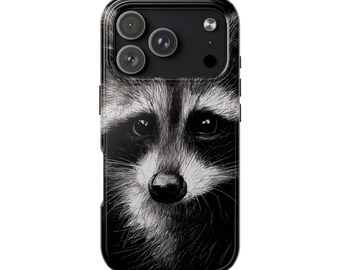 Raccoon Tough Phone Cases, Animal Lover Gift, Protective Smartphone Cover, Cute Forest Creature Design, Durable Phone Accessories, Unique