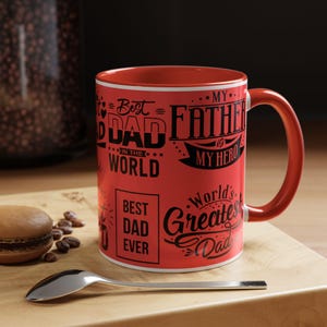 Coffee Mug, Best Dad Ever, Father&#39;s Day Gift, Dad Birthday Present, Ceramic Tea Cup, Gift for Him