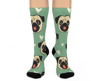 Pug Crew Socks: Cushioned Dog Lover Gift