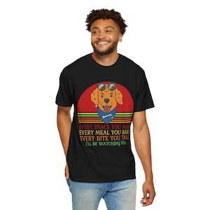 Grappig hondenliefhebber-T-shirt: Snack Watcher-T-shirt