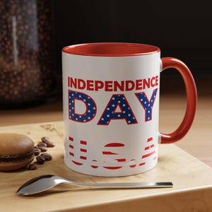 Unabhängigkeitstag Kaffeetasse: Vaterländisches Keramik-Trinkgefäß