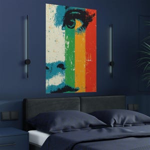 Satin Pop Art Print: Vibrant Colors, Modern Wall Decor