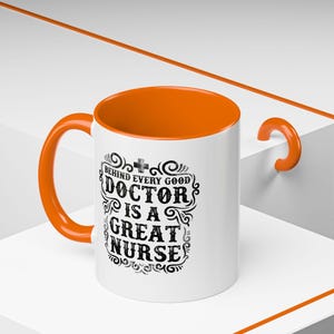 Nurse Appreciation Coffee Mug, Inspirational Gift for Healthcare Workers, Black Accent 11oz- 15oz Mug, Great Nurse Gift, Doctor