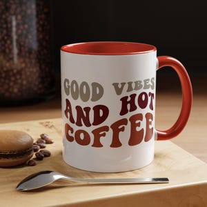 Good Vibes Coffee Mug - Colorful Ceramic Coffee Cup for Hot Drinks, Perfect for Home, Office, Gifts, and Celebrations