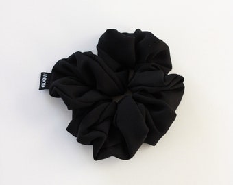 Black Organdie Scrunchie | Soft Scrunchie | Black Elastic Hair Tie Scrunchie | Gift for Her | Scrunchie with Strong Hold