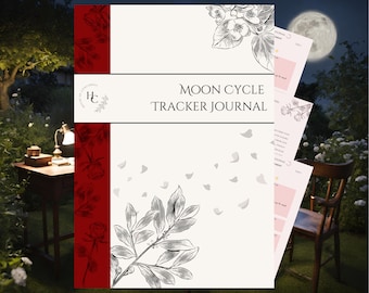 Moon Cycle (Period Cycle) Tracker Journal (Printable)