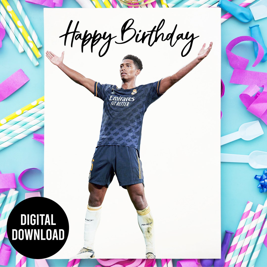 Bellingham Birthday Card Digital Download Jude Bellingham Card Etsy