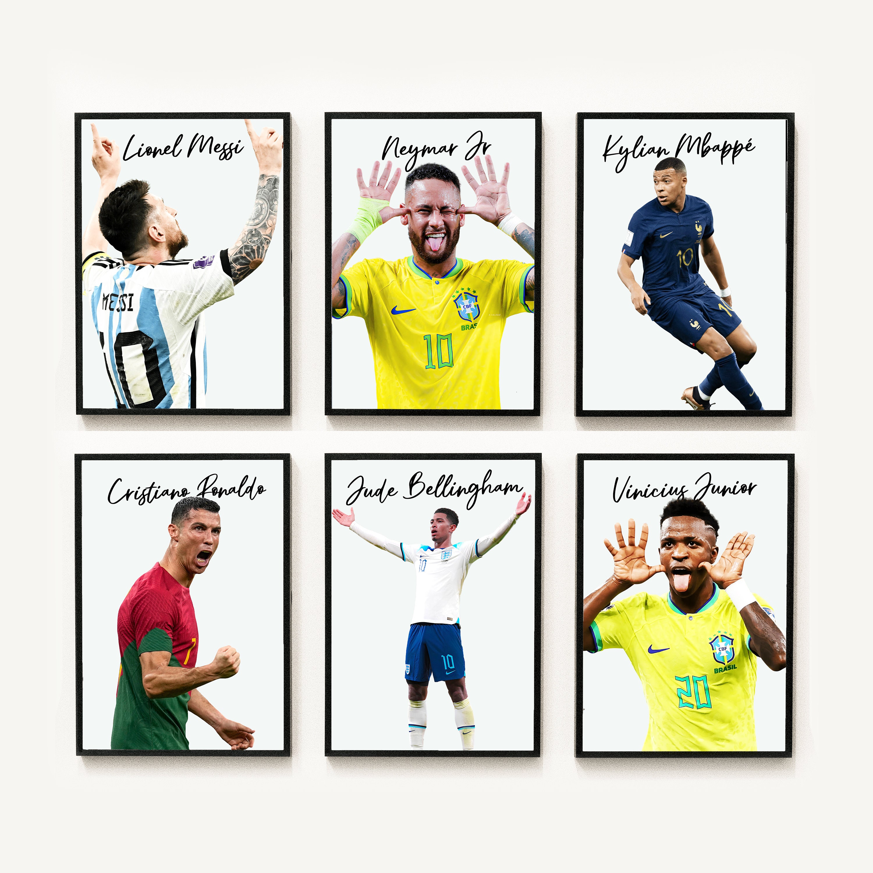 Kit 16 Legend Especial Neymar Messi Cristiano Ronaldo Mbappé