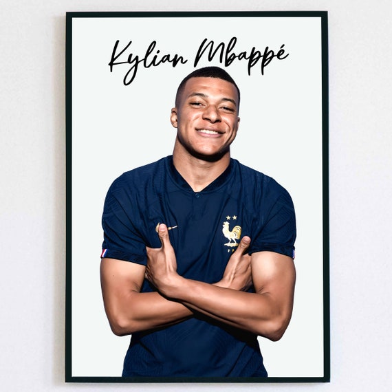 Affiche Football PSG - Illustration Kylian Mbappé 40 x 60 cm PSG