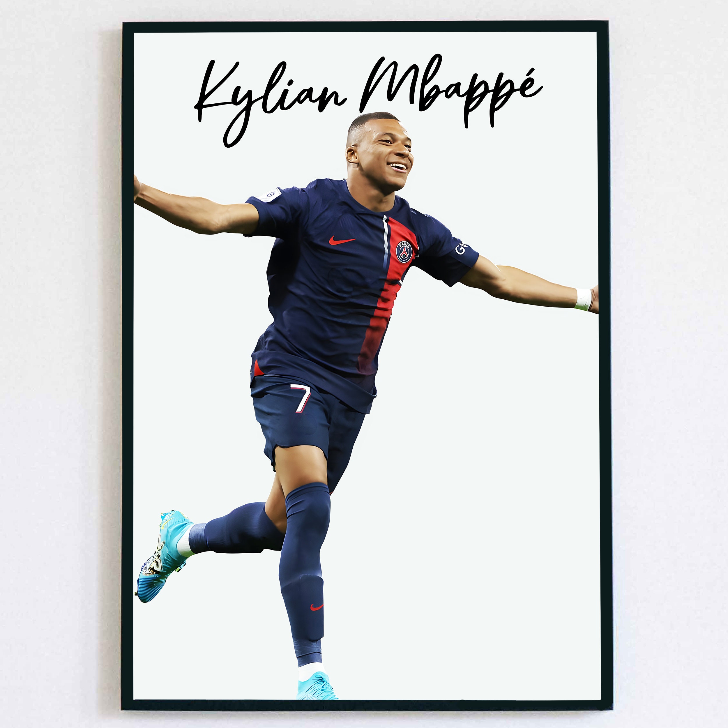 Affiche Football PSG - Illustration Kylian Mbappé 40 x 60 cm PSG