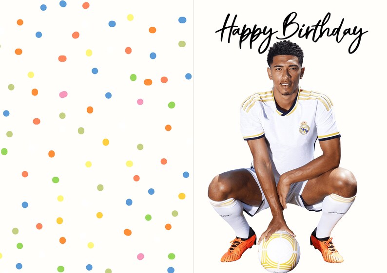 Bellingham Birthday Card Digital Download Jude Bellingham Card Etsy UK
