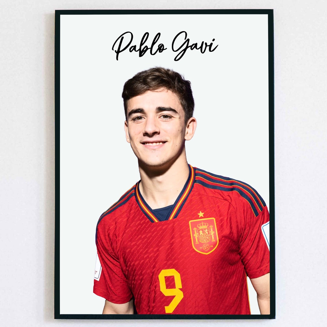 Gavi Print Digital Download Pablo Gavi Spain Football Wall Art Decor ...