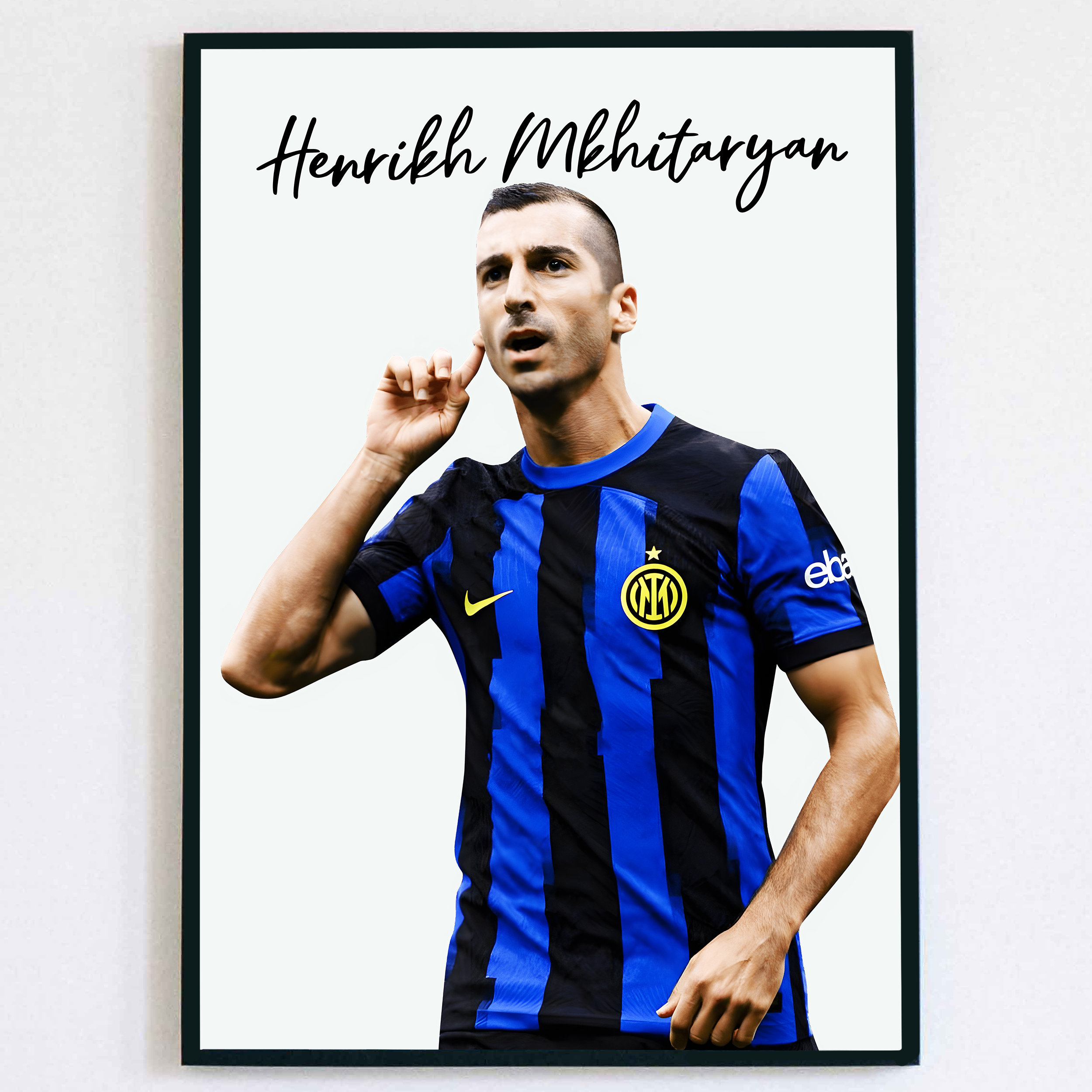 Mkhitaryan Poster Instant Download Soccer Wall Art Henrikh Mkhitaryan Inter  Milan Poster Football Birthday Gift Inter Fan Gift Printable 