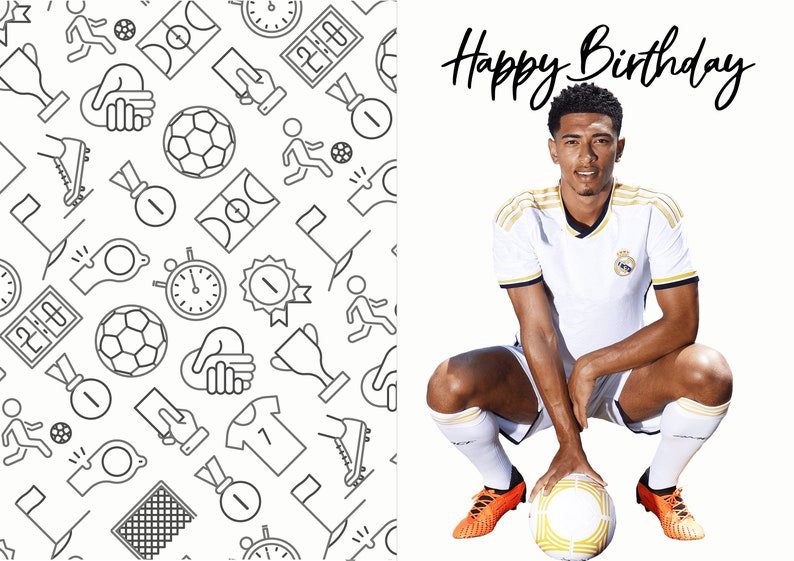 Bellingham Birthday Card Digital Download Jude Bellingham Card Etsy