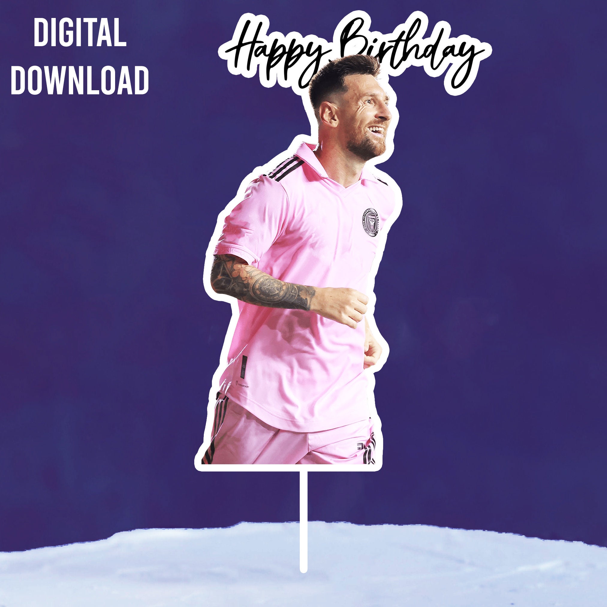 Messi Birthday Cake Topper Instant Download Messi Cupcake - Etsy