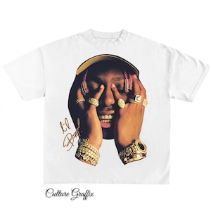 Lil Yachty Shirt, Vintage White Rap Tee, Hip Hop Graphic Print T-Shirt, Merch T Shirt Lil Yachty, Oversized Heavy Cotton White Tee Shirt