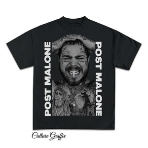 Post Malone Bootleg Shirt Black, Vintage Rap Hip Hop Tee Post Malone, Oversized Heavy Cotton Tee, Post Malone T Shirt, Vintage Graphic Tee