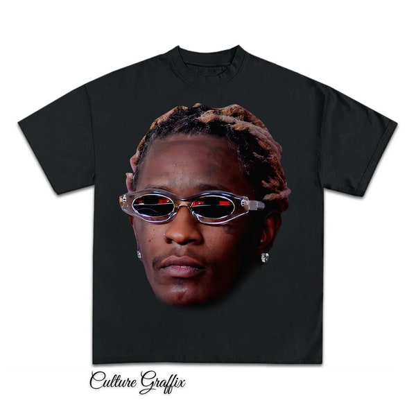 Young Thug Shirt, Vintage Rap Tee Young Thug Hip Hop Graphic Print T-Shirt, Merch T Shirt Gunna Young Thug Oversized Heavy Cotton Tee Shirt