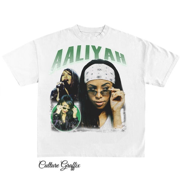 Aaliyah Bootleg Shirt White, Vintage Rap Hip Hop Tee Aaliyah, Merch Oversized Heavy Cotton Tee, Aaliyah Bootleg T Shirt, Vintage Graphic Tee