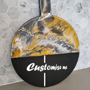 Beautiful hand crafted resin home décor board.