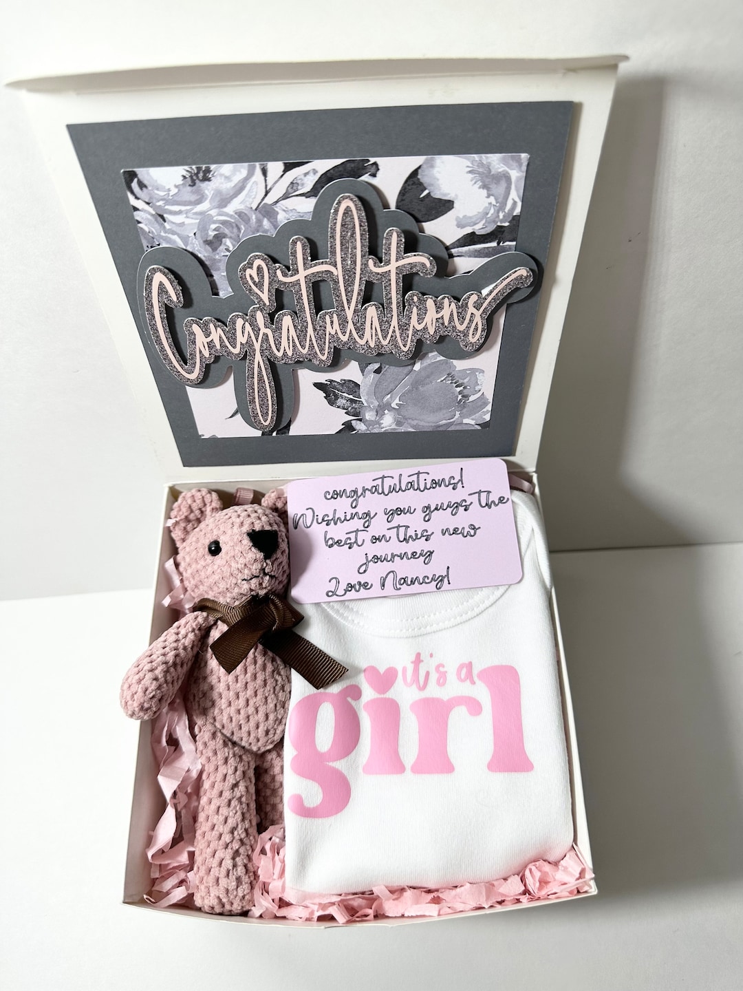Gender Reveal Gift Box, Gender Reveal for Baby Girl Announcement, Baby ...