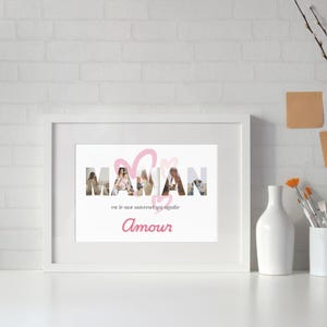 Collage de fotos de mamá personalizable para imprimir