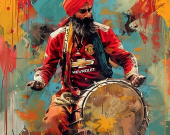 Sikh Premier League Supporters - Man Utd, Arsenal, Chelsea, Liverpool and Man City - Posters