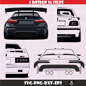 Bmw Design ,Bmw Backside,Bmw Cricut,Bmw Printable,Car sticker , Svg , Eps, Dxf, Png