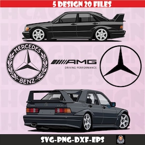 MERCEDES W124, Mercedes-logotyp, Mercedes clipart, AMG-logotyp, svg, png, dxf, eps