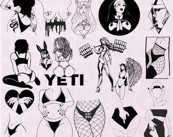 Sexy Woman Body , Body Positivity,Girl Gang , Girls Body , SexyAss, Bikini, Instant Download , Svg , Eps , Png , Dxf
