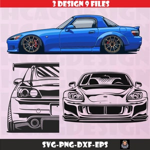 Benutzerdefinierte HONDA S2000 Design, Premium S2K DESİGN, Honda S200 Clipart, Bundle Japan Auto, Auto svg, Japans Auto, svg, Dxf, Eps, Png