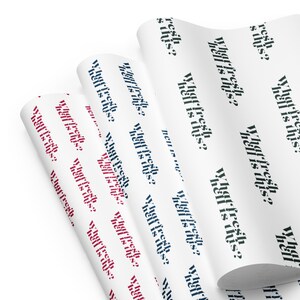 What fresh hell is this? Wrapping paper sheets (Red/Blue/Green)