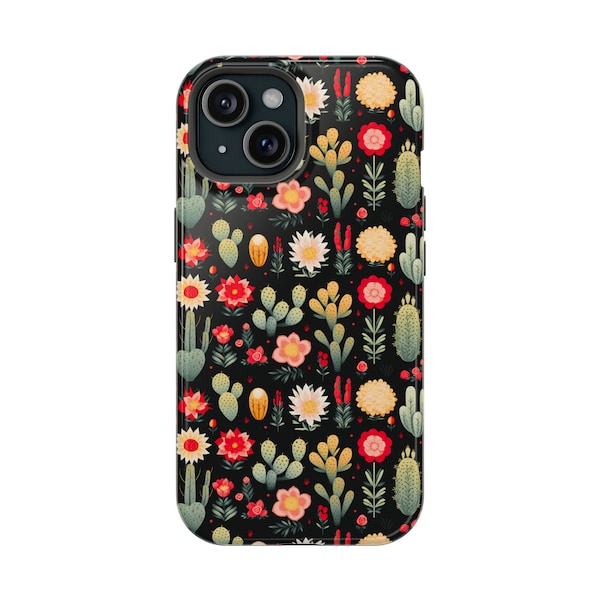 Kaktus und Wüstenblume MagSafe Tough Case iPhone 15   iPhone 13 Pro Max