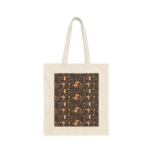Fox in the Forest Cotton Canvas Tote Bag