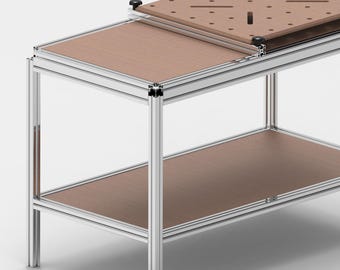 MFT multifunctional table made of aluminum profiles: construction plans and shopping list / CNC and drilling template / DIY