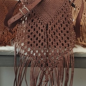 Moroccan vintage bag Shoulder bag Braided leather bag Leather fringe bag Moroccan leather Women&#39;s handbag Boho bag Boho bag Gift for woman