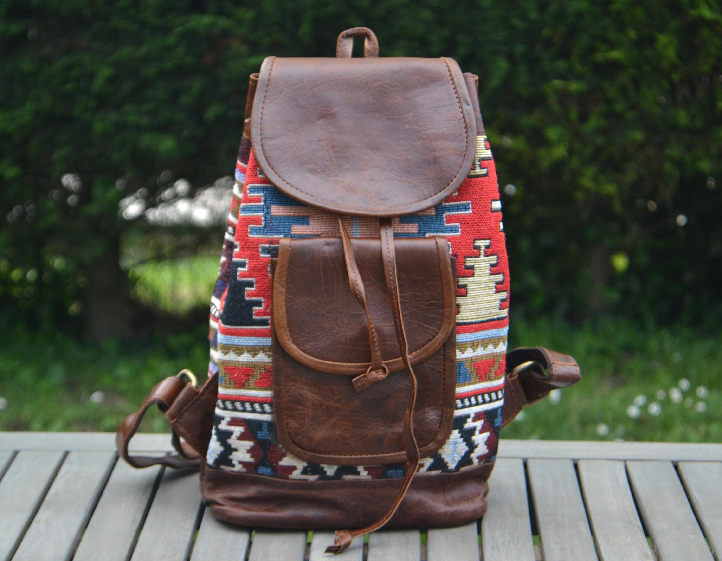 Mi Pac Tapestry Backpack KARA Leather Tapestry Backpack 