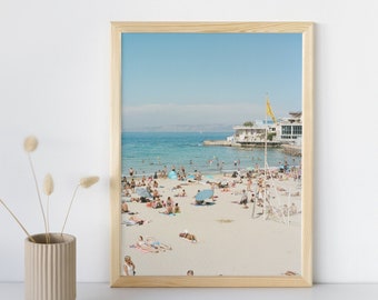 Marseille Beach Print, French Riviera Photography, Coastal Wall Art