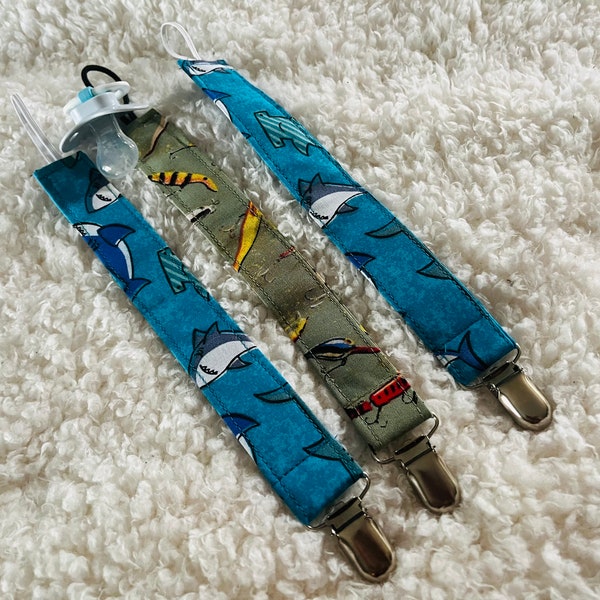 Gone Fishing Pacifier clips