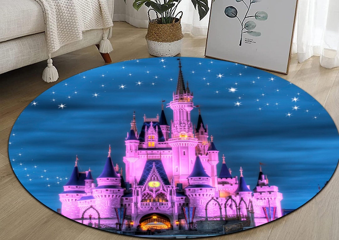 Disney Castle Patterned Rug Disney's Legendary Castle is Etsy
