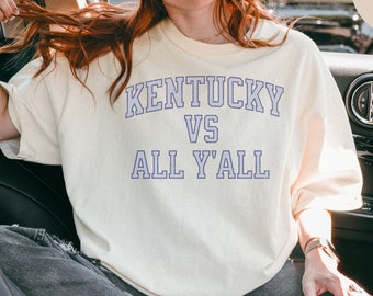 Shirt Kentucky, Kentucky vs All ya'll Circle T-shirt, T-shirt Home State Trots op Kentucky Sweatshirt, cadeau Kentucky State, Kentucky Travel-shirt