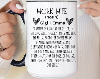 Personalisierte Arbeit Frau Tasse, Arbeit Bestie Weihnachtsgeschenk, Bestie Definition Tasse für Arbeit Bestie, Mitarbeiter Geschenk, Geburtstagsgeschenk für Freund Arbeit Frau