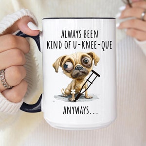 Funny Knee replacement Gift , Knee mug, Double Knee Surgery gift, Knee replacement Mug for Knee recovery Gift, Joint surgery funny gift