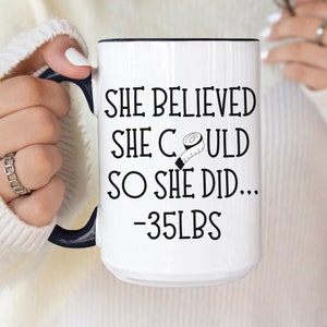 Personalized Weight loss Mug, Weight loss achievement gift weight loss milestone keepsake, weight loss tracker losing weight loss motivation