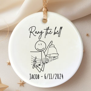 Personalisierte Ring die Glocke Ornament, das Jahr, in dem wir Krebs Geschenk für Weihnachten, am Ende der Behandlung Andenken letzten Tag der Chemotherapie benutzerdefinierte Geschenk schlagen
