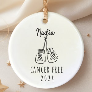 Cancer Free Personalisierte Verzierung Schlag Krebs Geschenk, Chemo Überlebende Verzierung, Krebs Meilenstein Feier Andenken, fertiges Chemo Geschenk